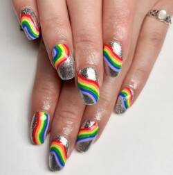 Rainbow festival nails