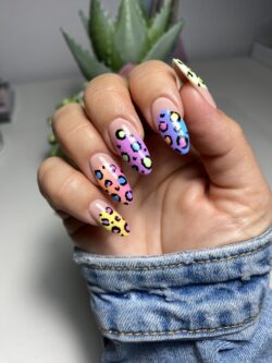 Rainbow Ombre Leopard Print